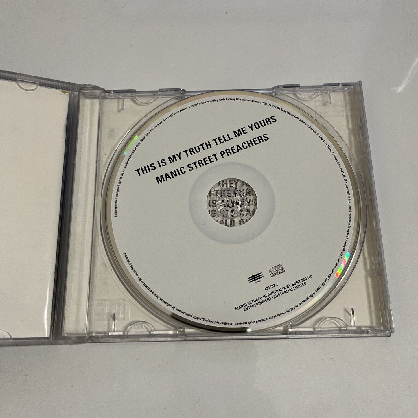 This Is My Truth Tell Me Yours by Manic Street Preachers (CD, 1998) Album Epic
