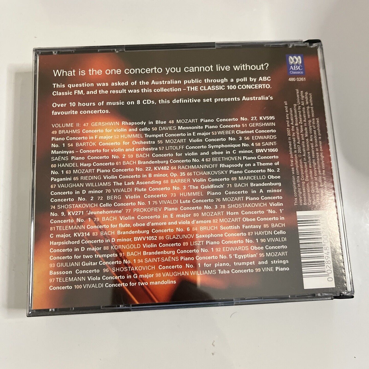 Classic 100 Concerto Box Set by Various Artists (CD. 2007, 8-Disc Set)