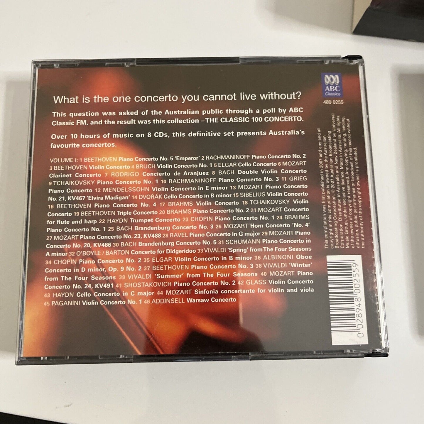 Classic 100 Concerto Box Set by Various Artists (CD. 2007, 8-Disc Set)