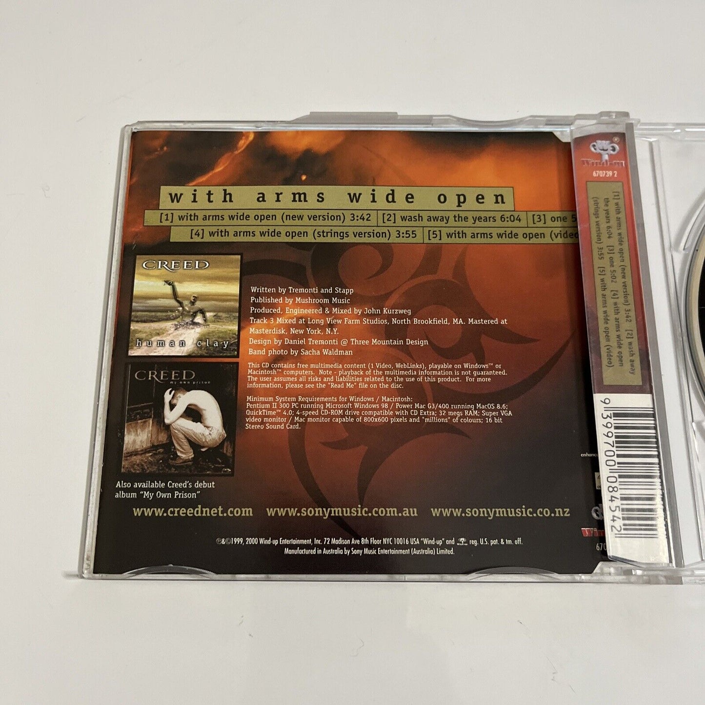 With Arms Wide Open by Creed (CD, 2000, Enhanced CD) Single
