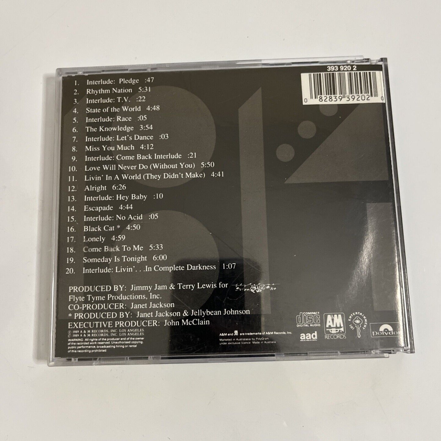 Rhythm Nation 1814 by Janet Jackson (CD, 1989) Album
