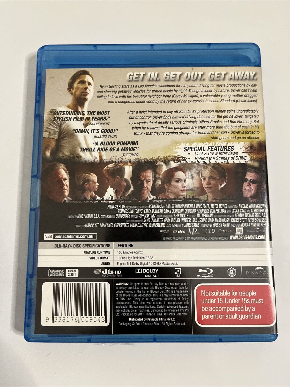 Drive (Blu-ray, 2011) Ryan Gosling, Bryan Cranston, Christina Hendricks Region B