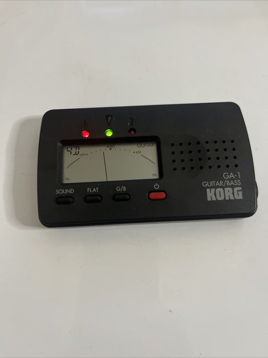 Korg Guitar and Bass Tuner GA-1 Black with Microphone & Jack Input