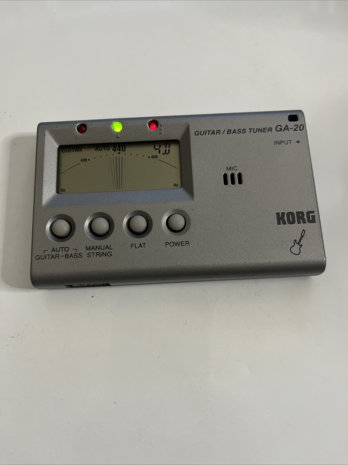 Korg GA-20 Guitar Bass Tuner with Input and Microphone