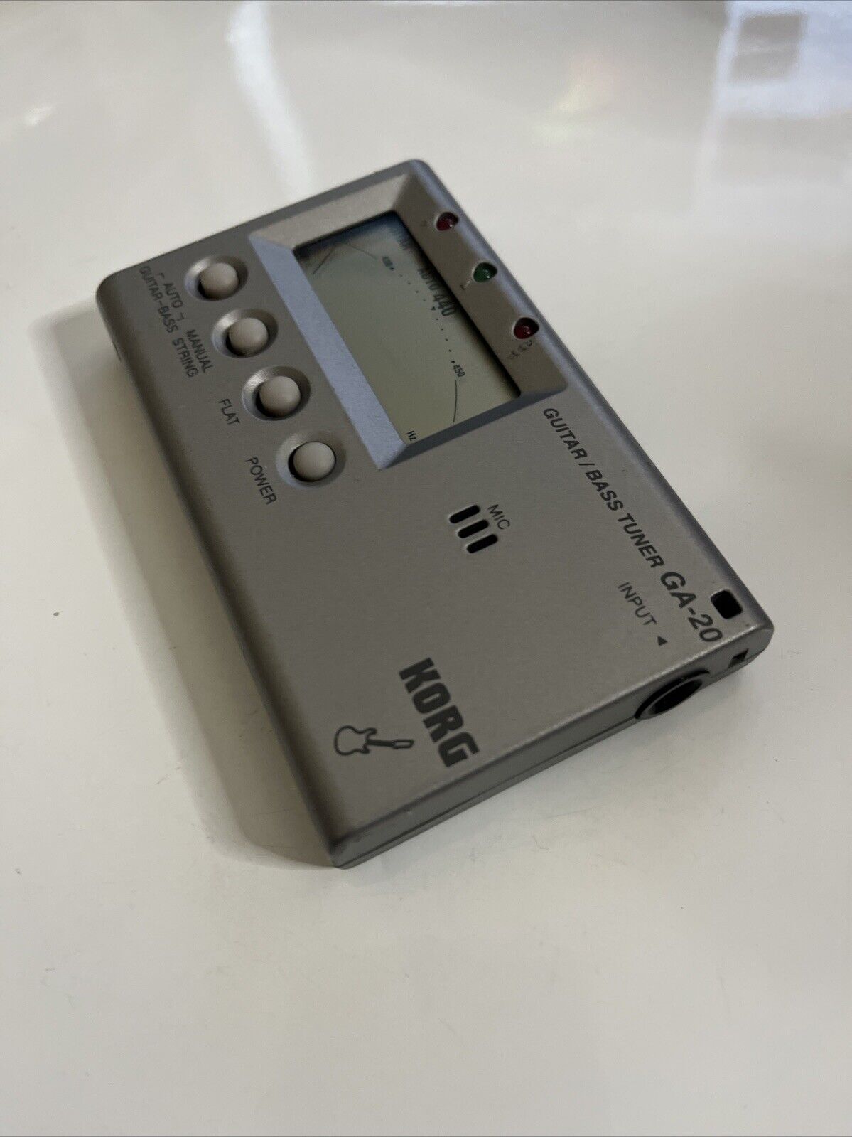 Korg GA-20 Guitar Bass Tuner with Input and Microphone