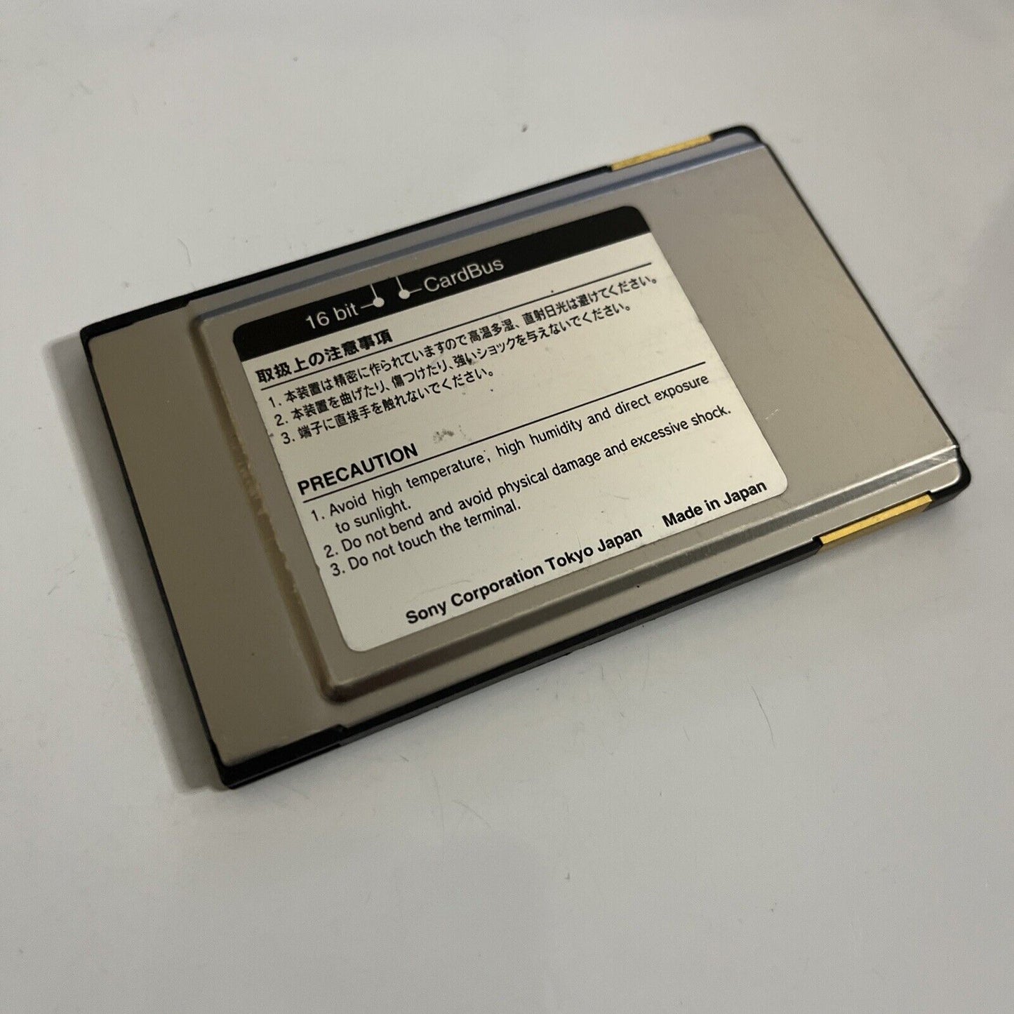 Sony PC Card PCMCIA 16 Bit Interface Card CardBus  ACR-A01