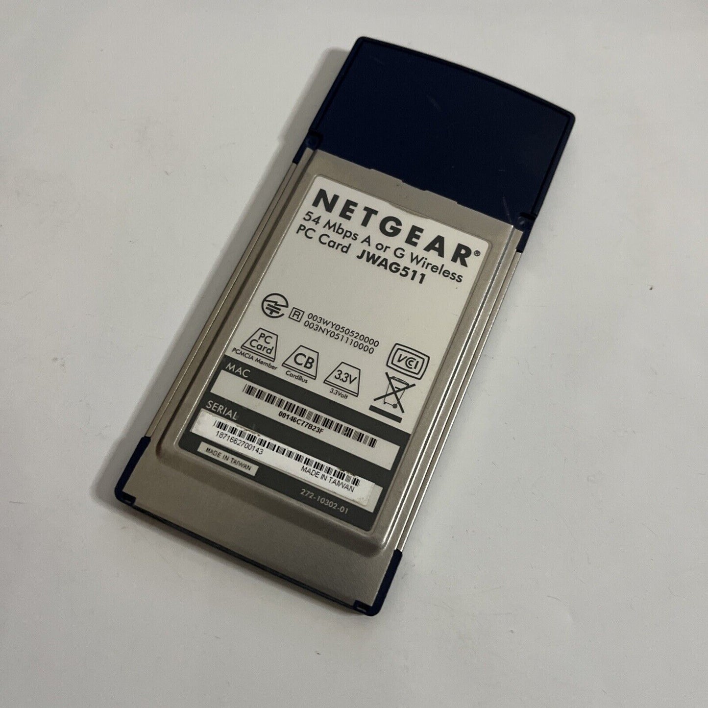 Netgear 54 Mbps A Or G Wireless WiFi PC Card PCMCIA JWAG511