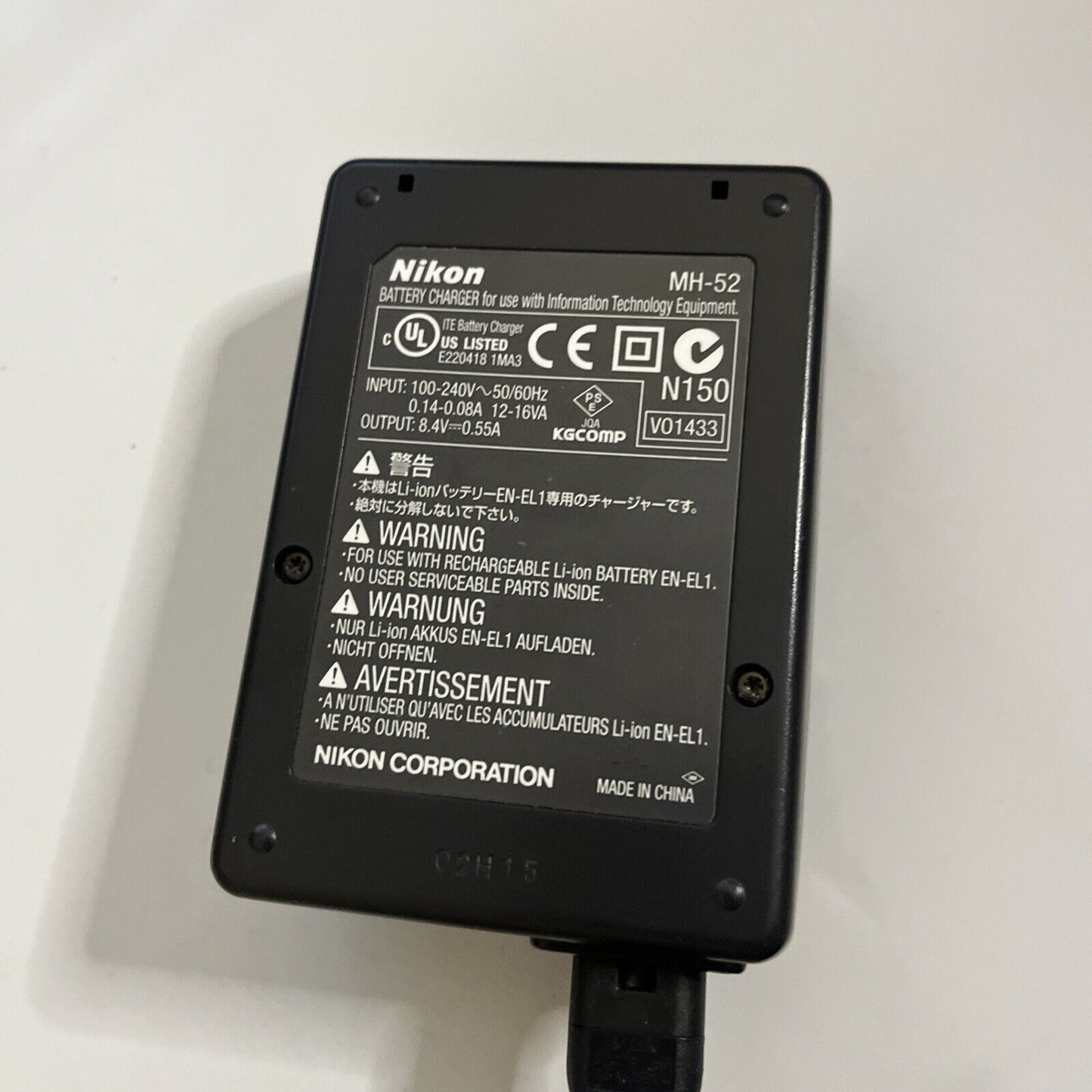 Genuine Nikon MH-52 Battery Charger for Nikon EN-EL1 EN-EL8 Battery