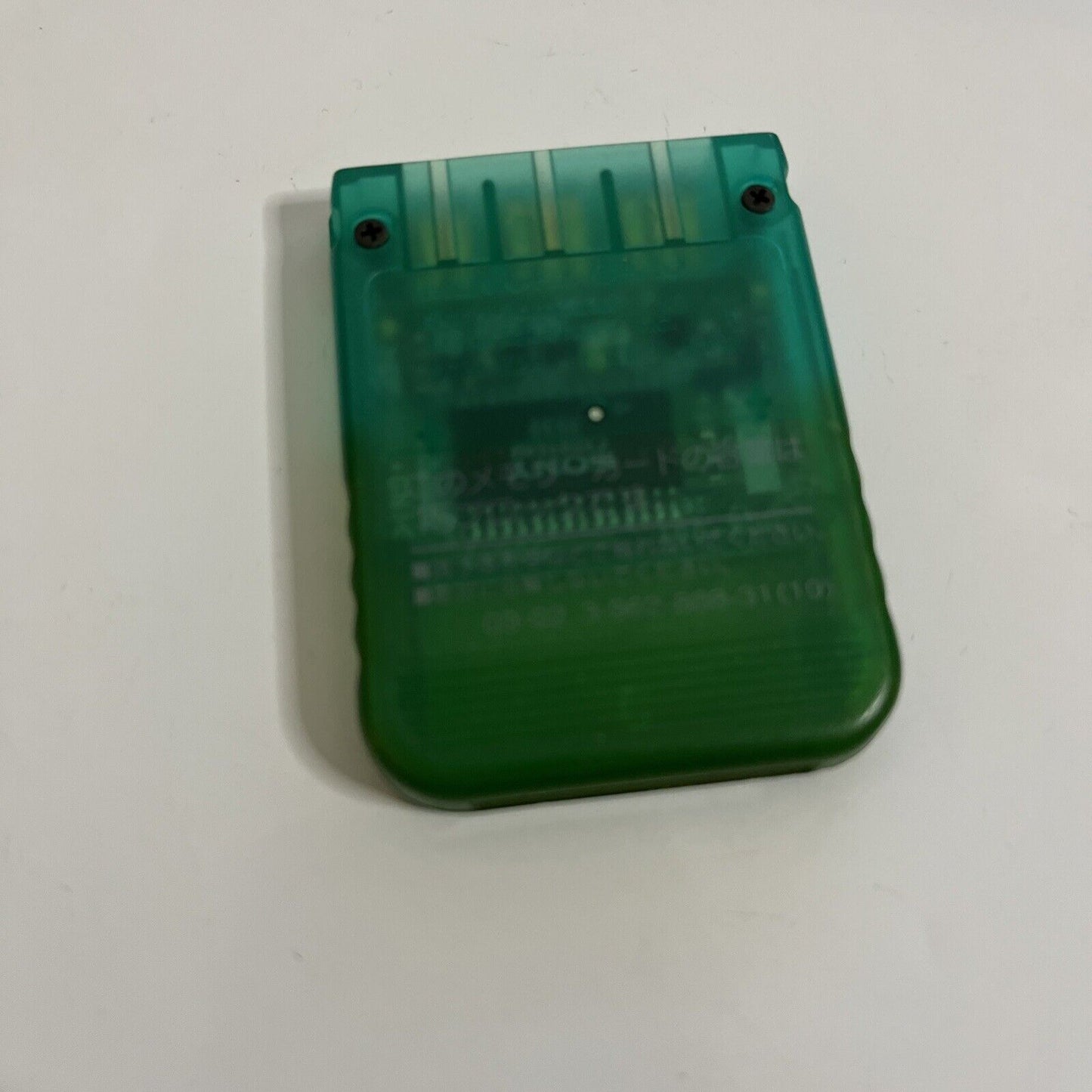Genuine Sony PlayStation PS1 Transparent Clear Green Memory Card SCPH-1020