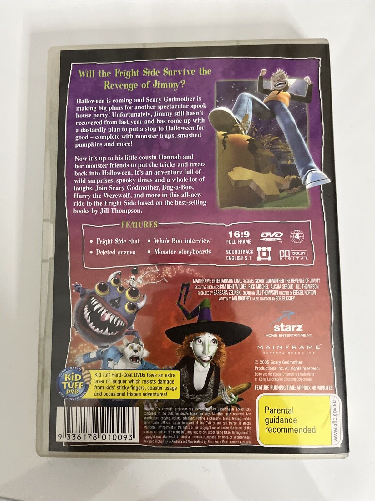 Scary Godmother : The Revenge of Jimmy (DVD, 2005) Animation Region 4