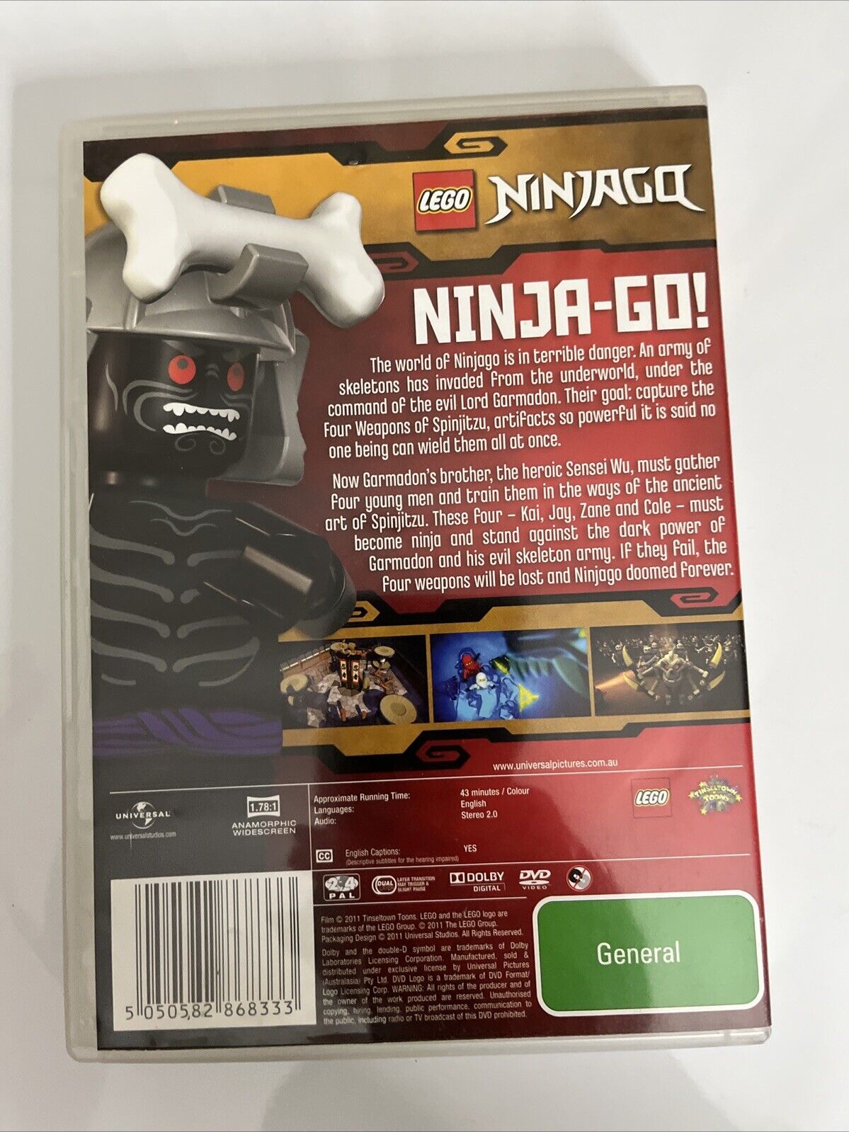Lego Ninjago : Masters of Spinjitzu (DVD, 2011) Animation Region 4 &2