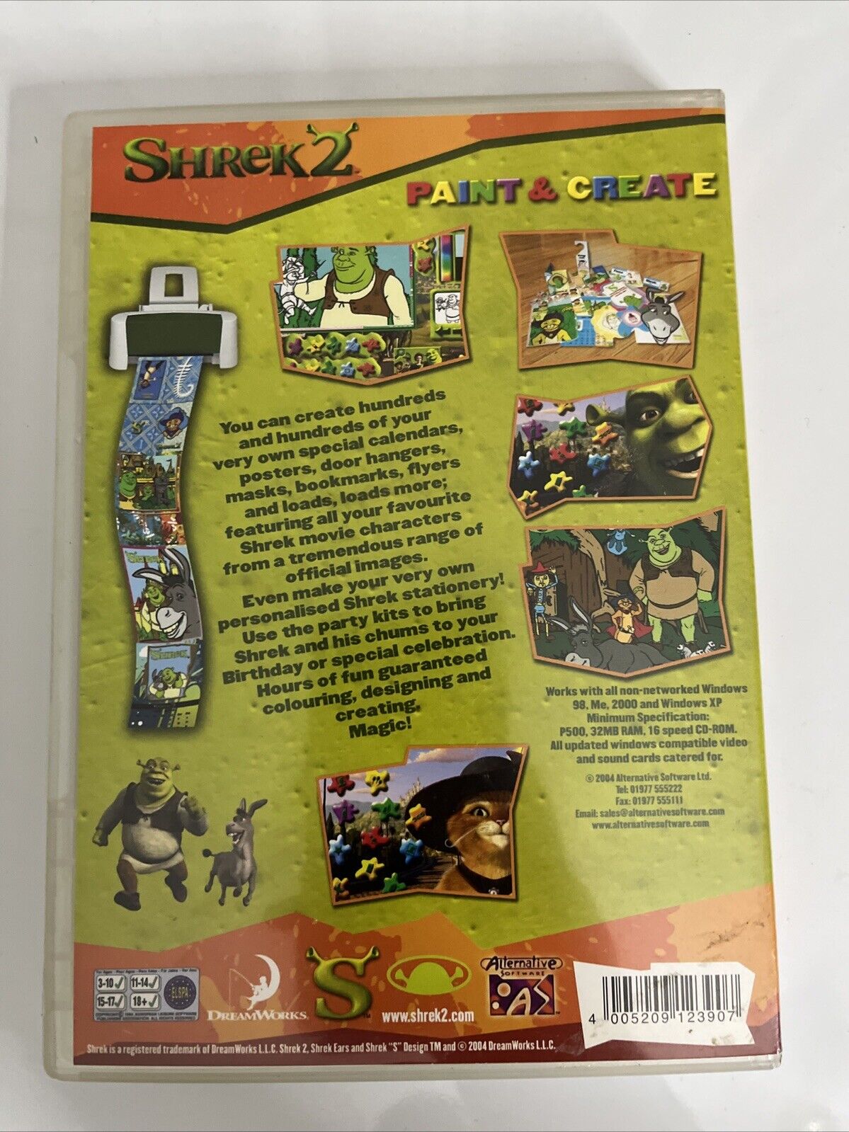 Shrek 2 Paint & Create  PC Windows Educational Software