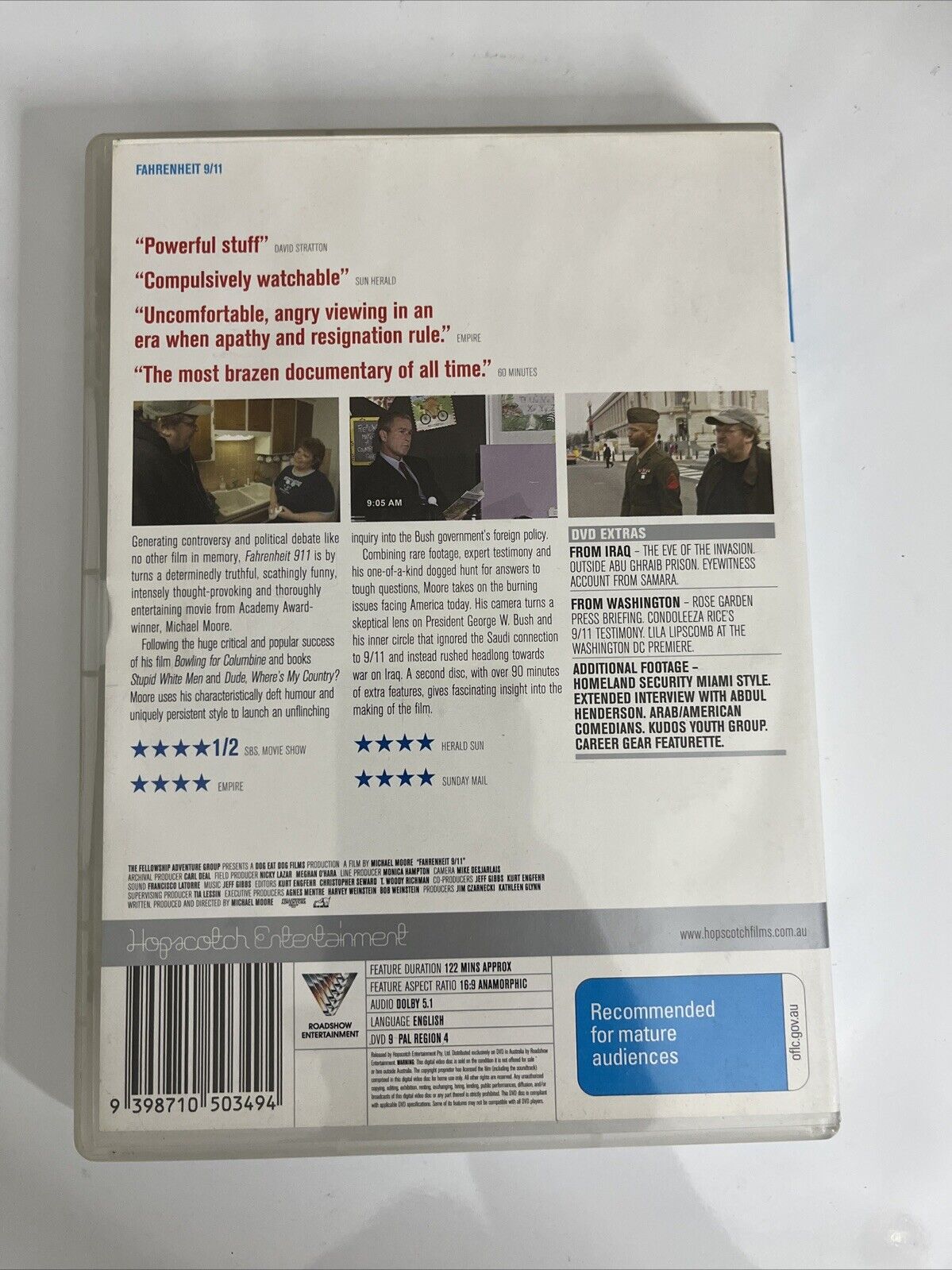 Fahrenheit 9/11 (DVD, 2004) Michael Moore Region 4