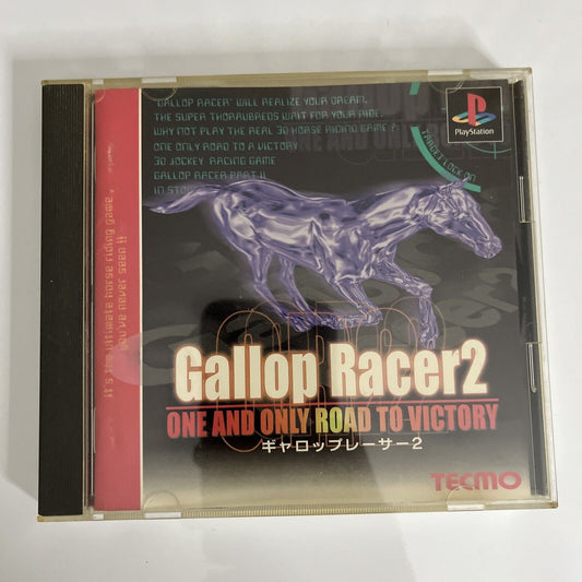 Gallop Racer 2  PS1 Sony PlayStation NTSC-J JAPAN Horse Racing 1997 Tecmo Game