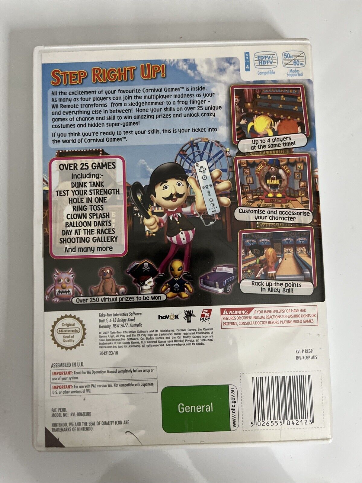 Carnival Games Nintendo Wii PAL 2007 Party Compilation Game