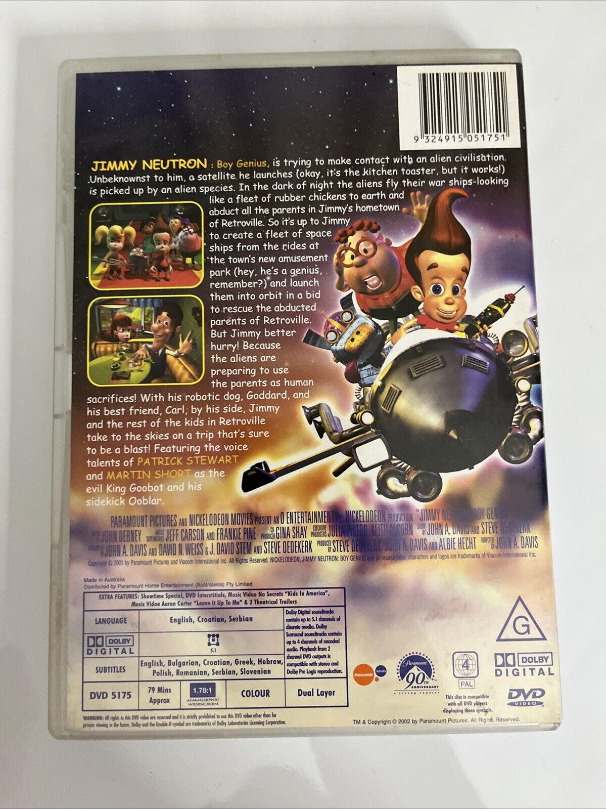 Jimmy Neutron Boy Genius (DVD, 2001) Animated Film  Region 4