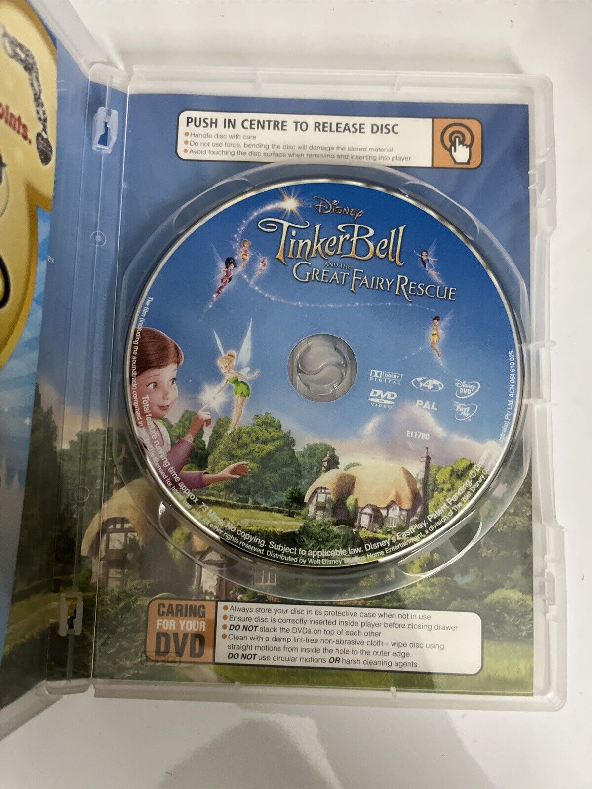 Tinker Bell and the Great Fairy Rescue (DVD, 2010) Animated Disney Film Region 4
