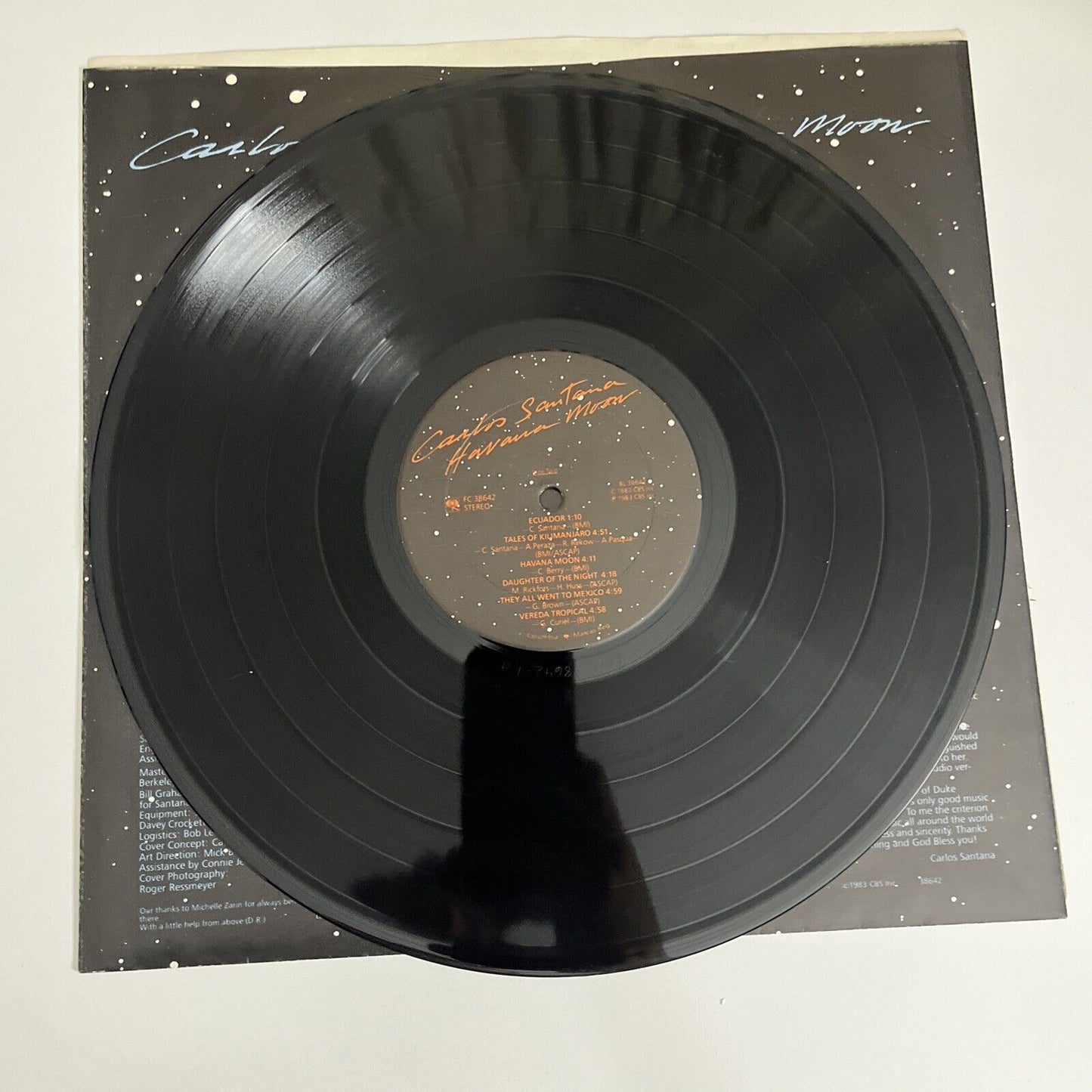 Havana Moon by Carlos Santana 1983 LP Vinyl Record Columbia FC 38642