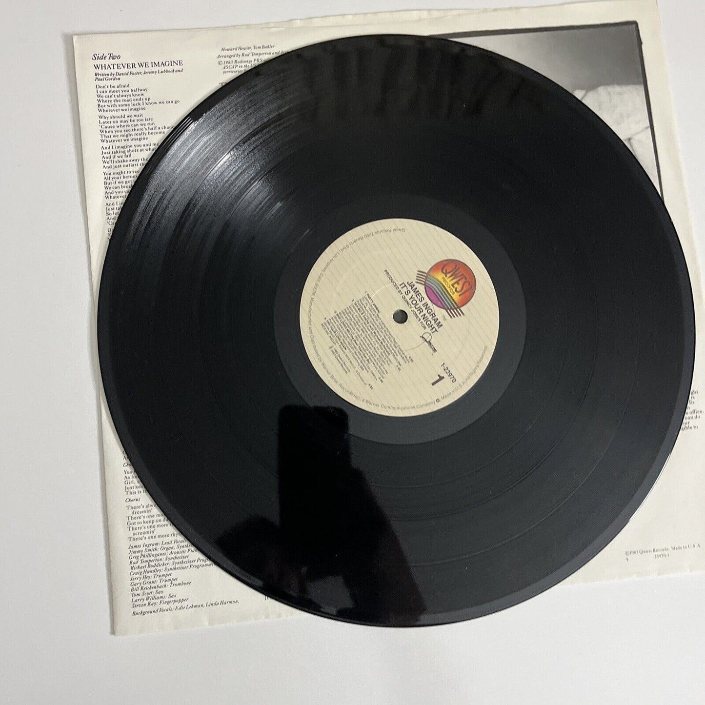 It's Your Night by James Ingram 1983  LP Vinyl Record Qwest Records