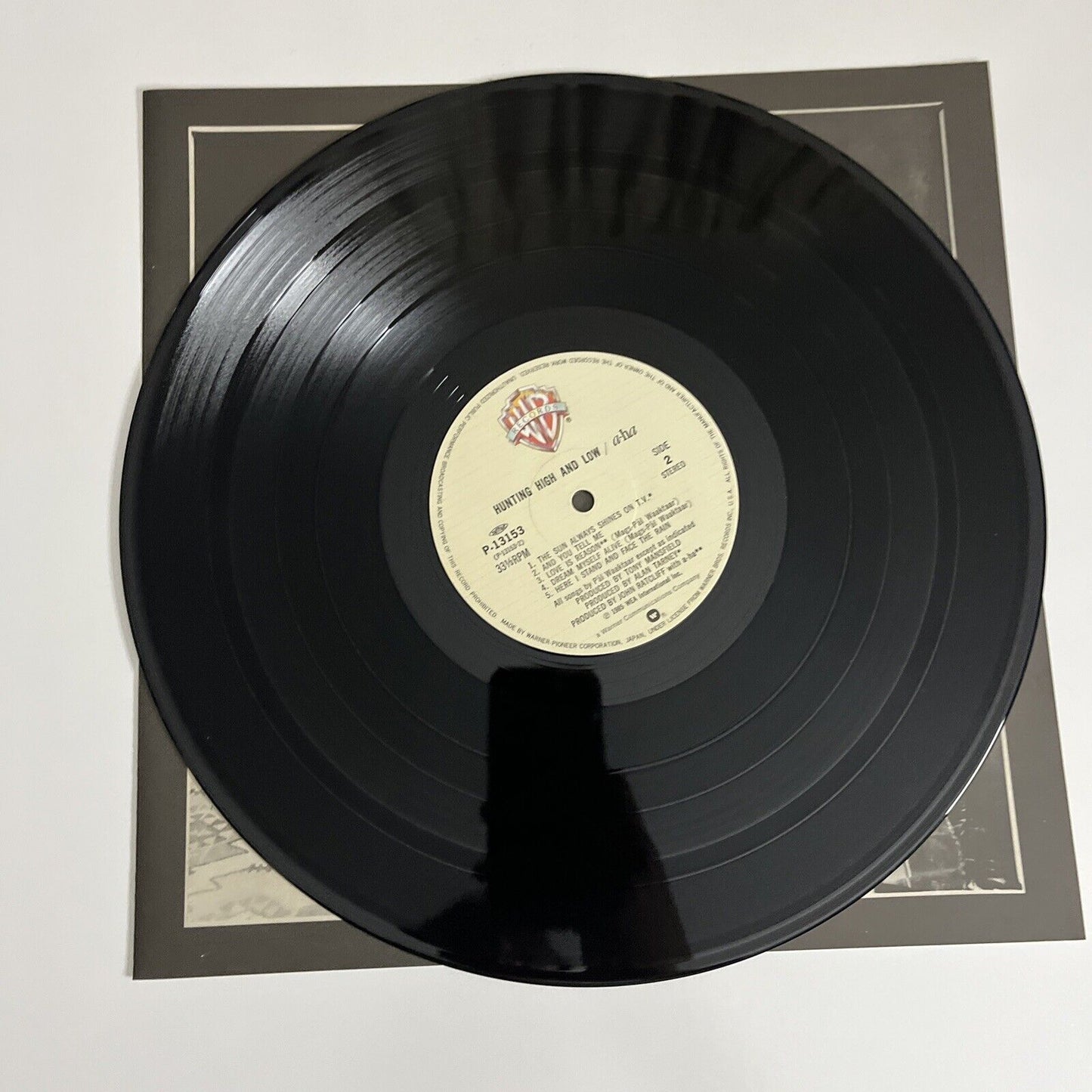 Hunting High And Low by A-ha 1985 LP Vinyl Record Obi Warner Bros   P-13153