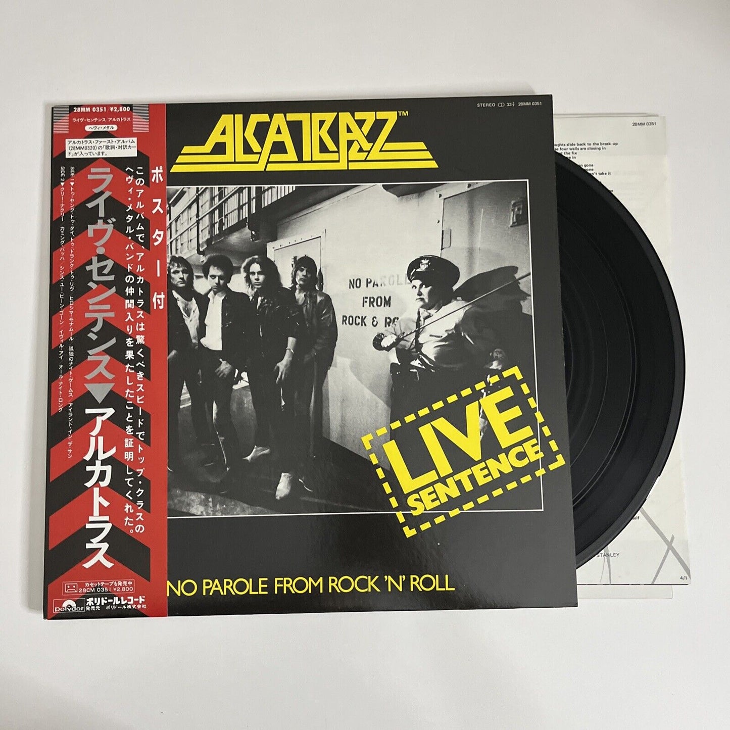 Live Sentence by Alcatraz 1984 LP Vinyl Record Obi JAPAN + Poster Polydor