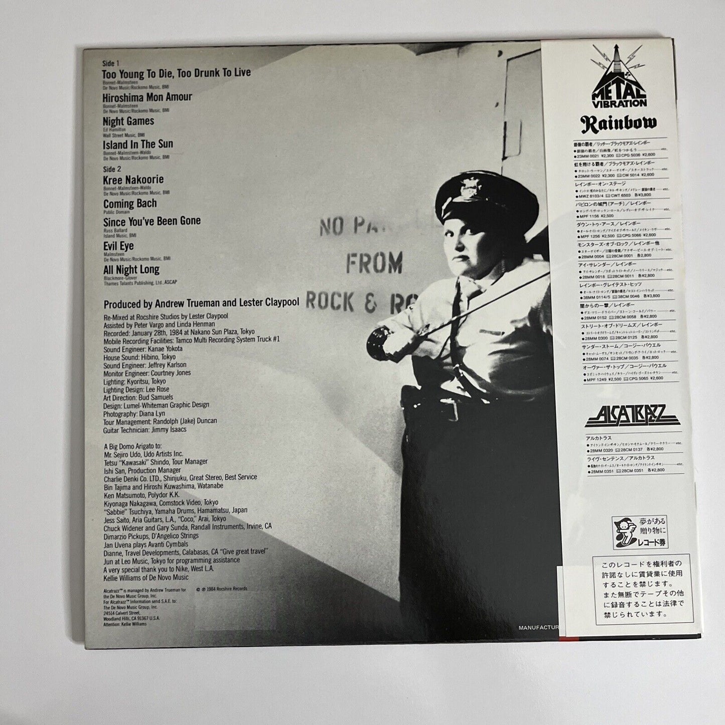 Live Sentence by Alcatraz 1984 LP Vinyl Record Obi JAPAN + Poster Polydor