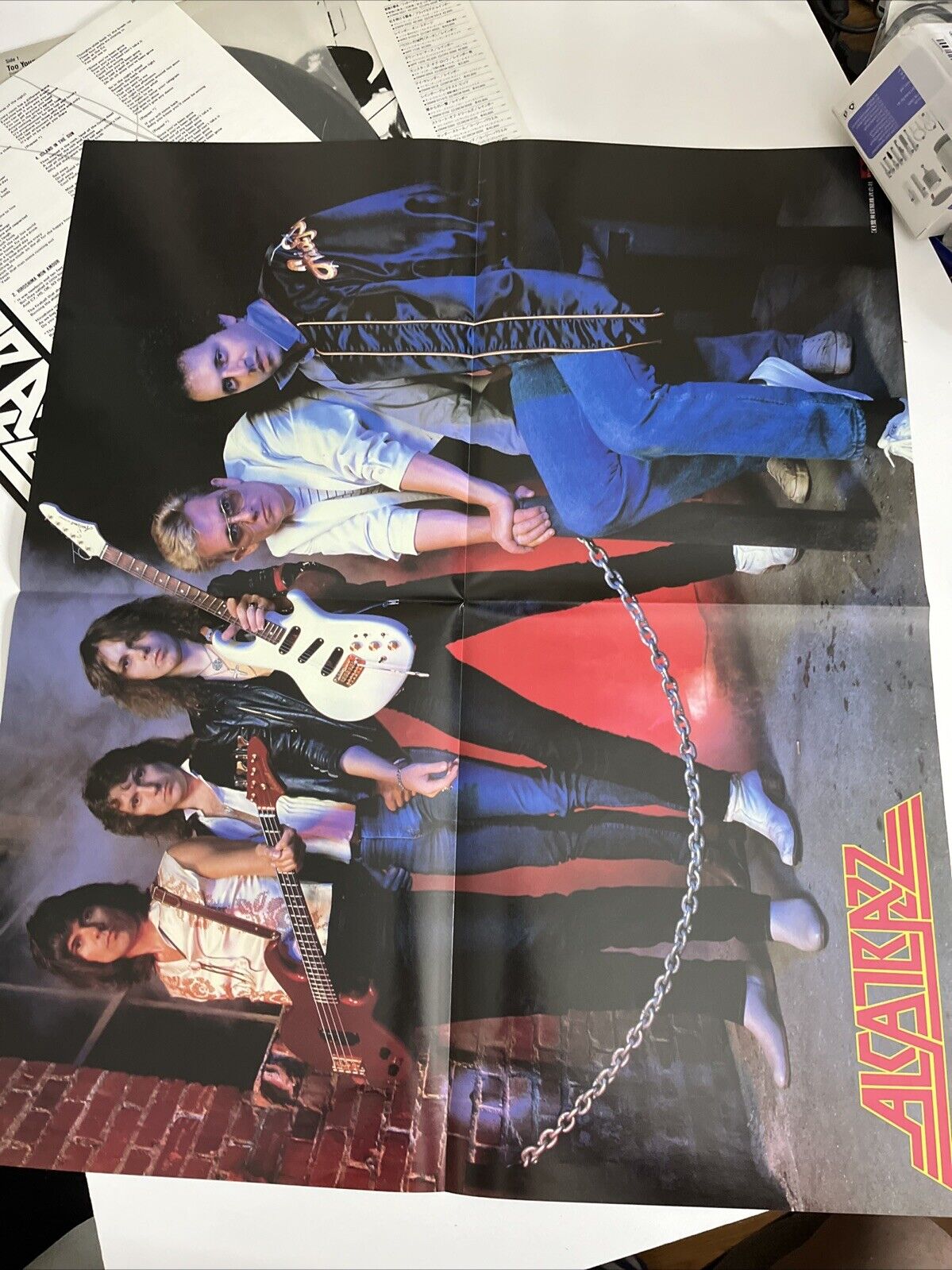 Live Sentence by Alcatraz 1984 LP Vinyl Record Obi JAPAN + Poster Polydor