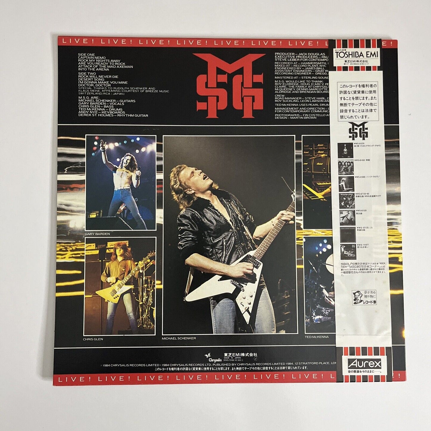 Rock Will Never Die by The Michael Schenker Group 1984 LP Vinyl Record Obi JAPAN