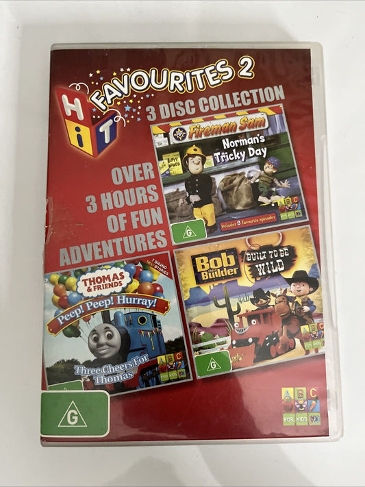 Hit Favourites 2 ABC: Bob The Builder, Fireman Sam, Thomas & Friends DVD Region4