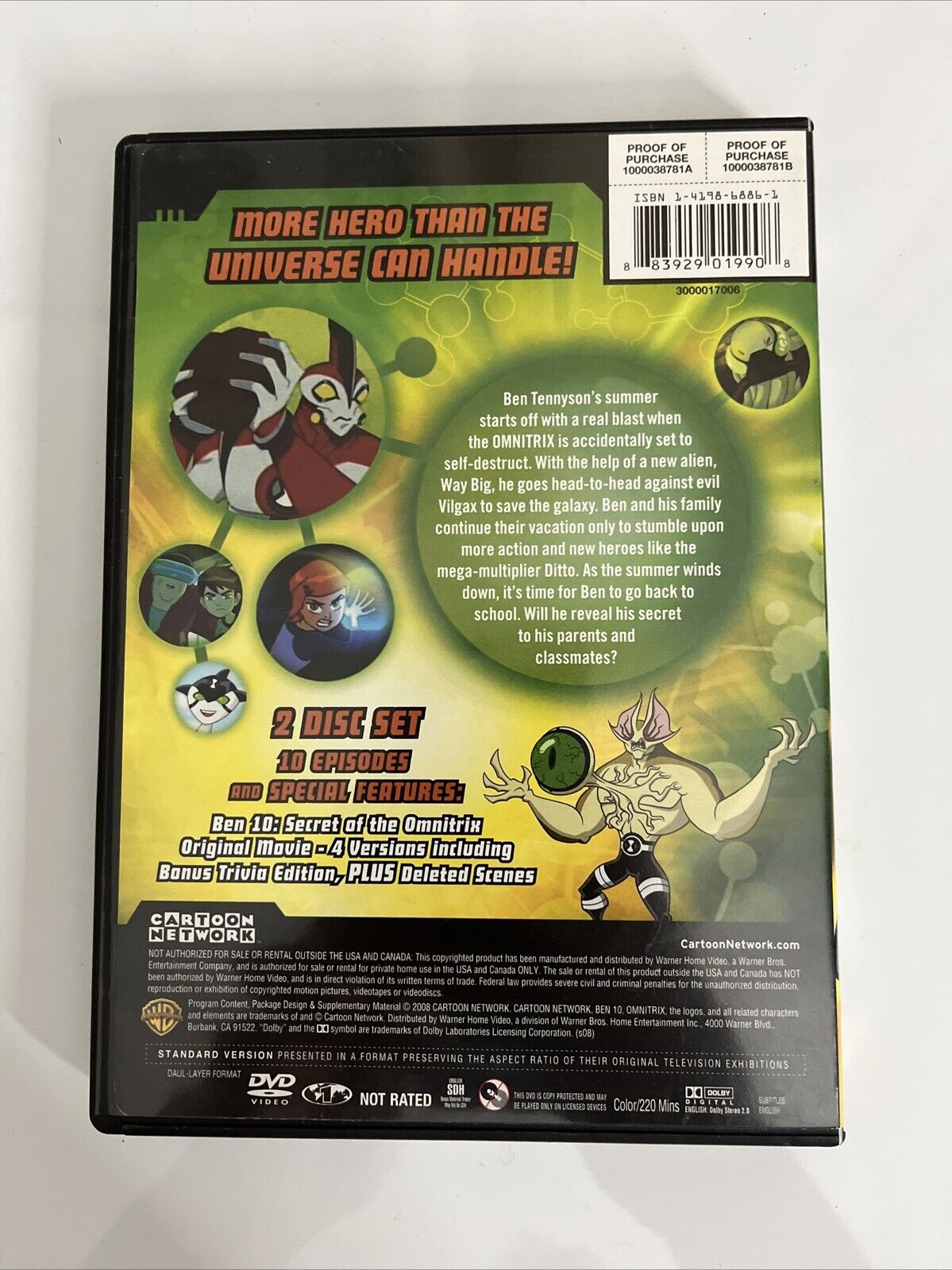 Ben 10 Season 4 Finale (DVD, 2011) Region 1