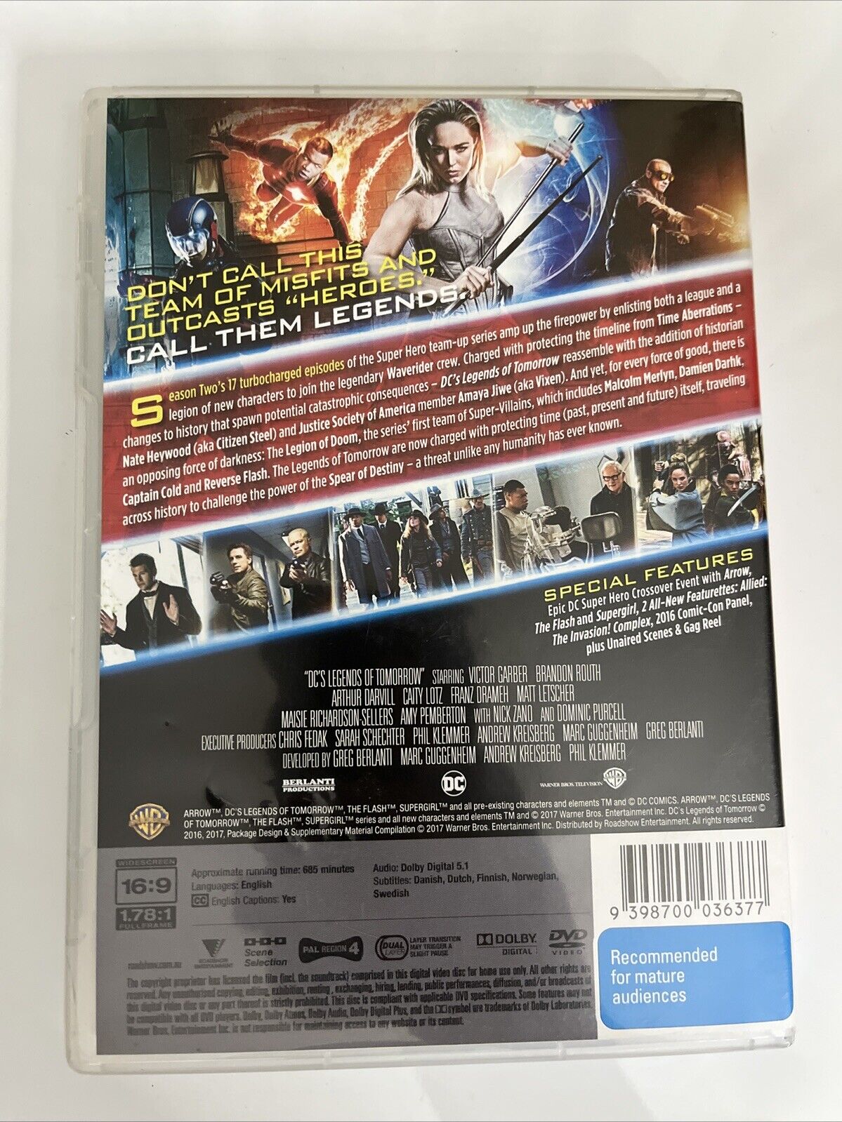DC's Legends of Tomorrow : Season 2 (DVD, 2017, 4-Disc Set) Region  4