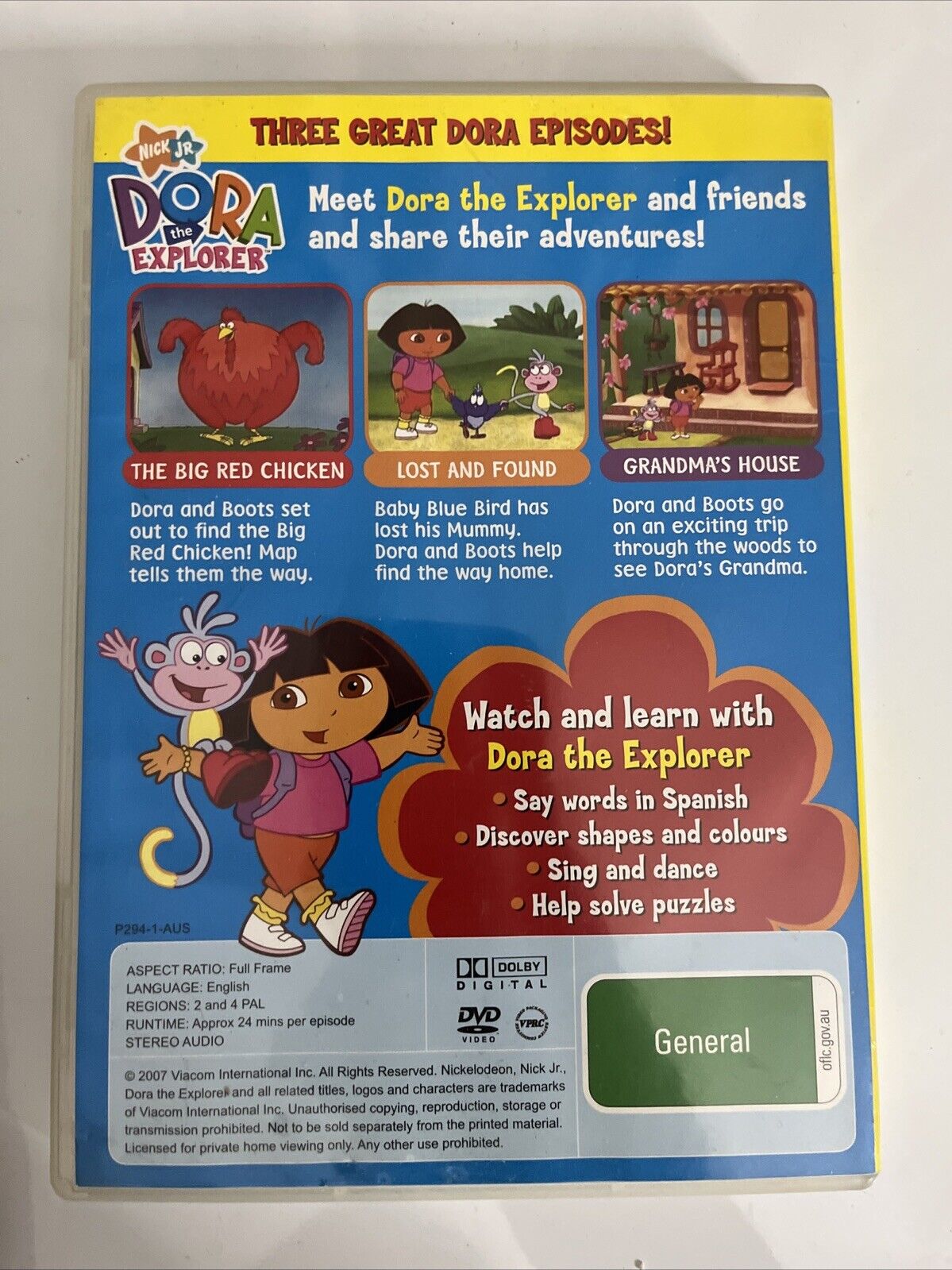 Dora The Explorer DVD Collection 1 (DVD, 2007) Region 4