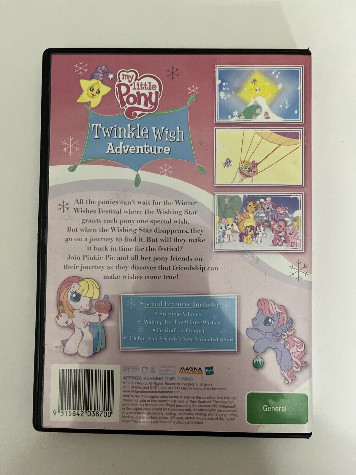 My Little Pony Twinkle Wish Adventure (DVD, 2009) Animation Region 4