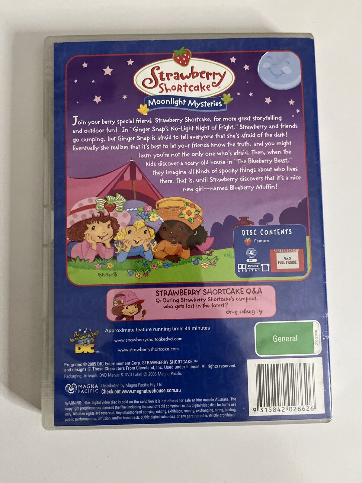 Strawberry Shortcake Moonlight Mysteries (DVD, 2005) Animation Region 4