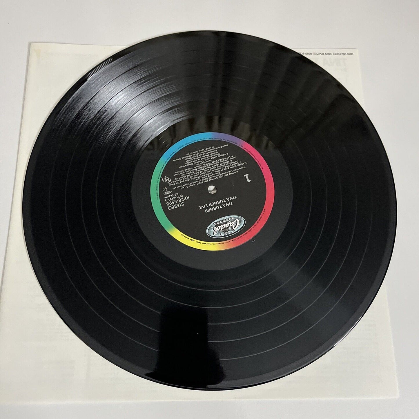 Tina Turner – Tina Live 1988 LP 12" Vinyl Record Capitol Records RP28-5598