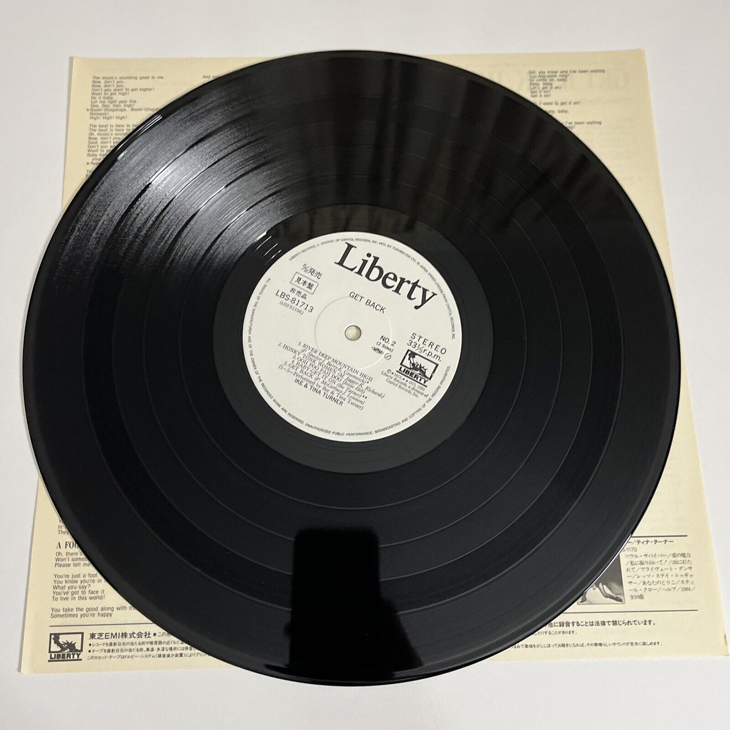 Get Back! by Ike & Tina Turner 1985 LP 12" Vinyl Record Obi Promo LBS-81713