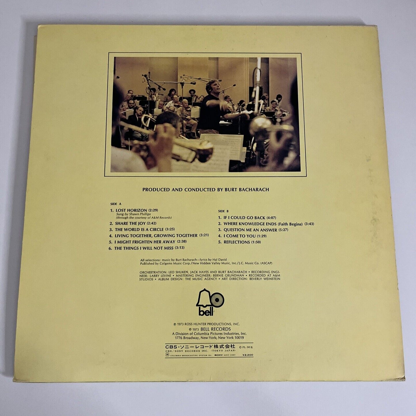 Lost Horizon Original Soundtrack by Burt Bacharach 1973 LP Vinyl Record Gatefold