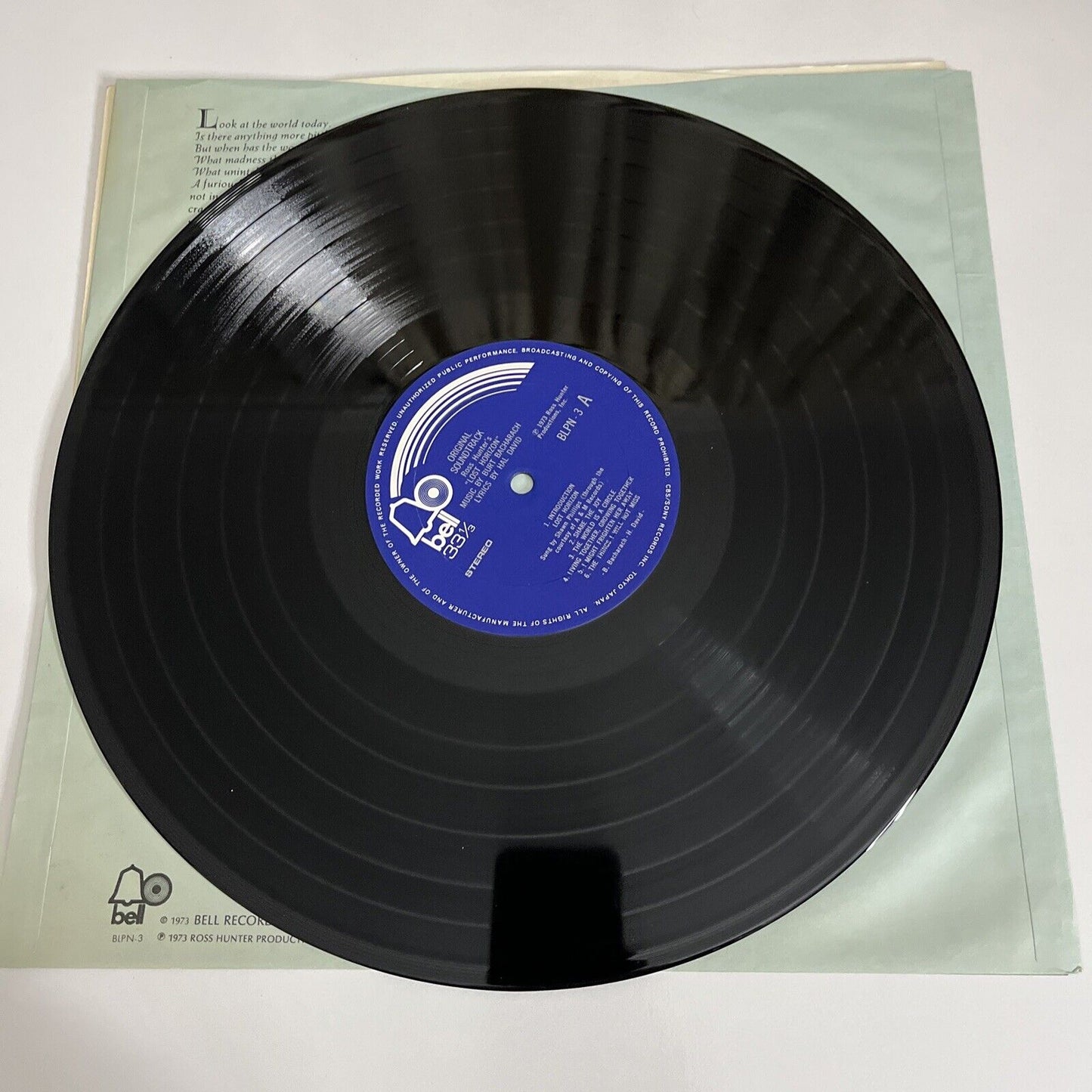 Lost Horizon Original Soundtrack by Burt Bacharach 1973 LP Vinyl Record Gatefold