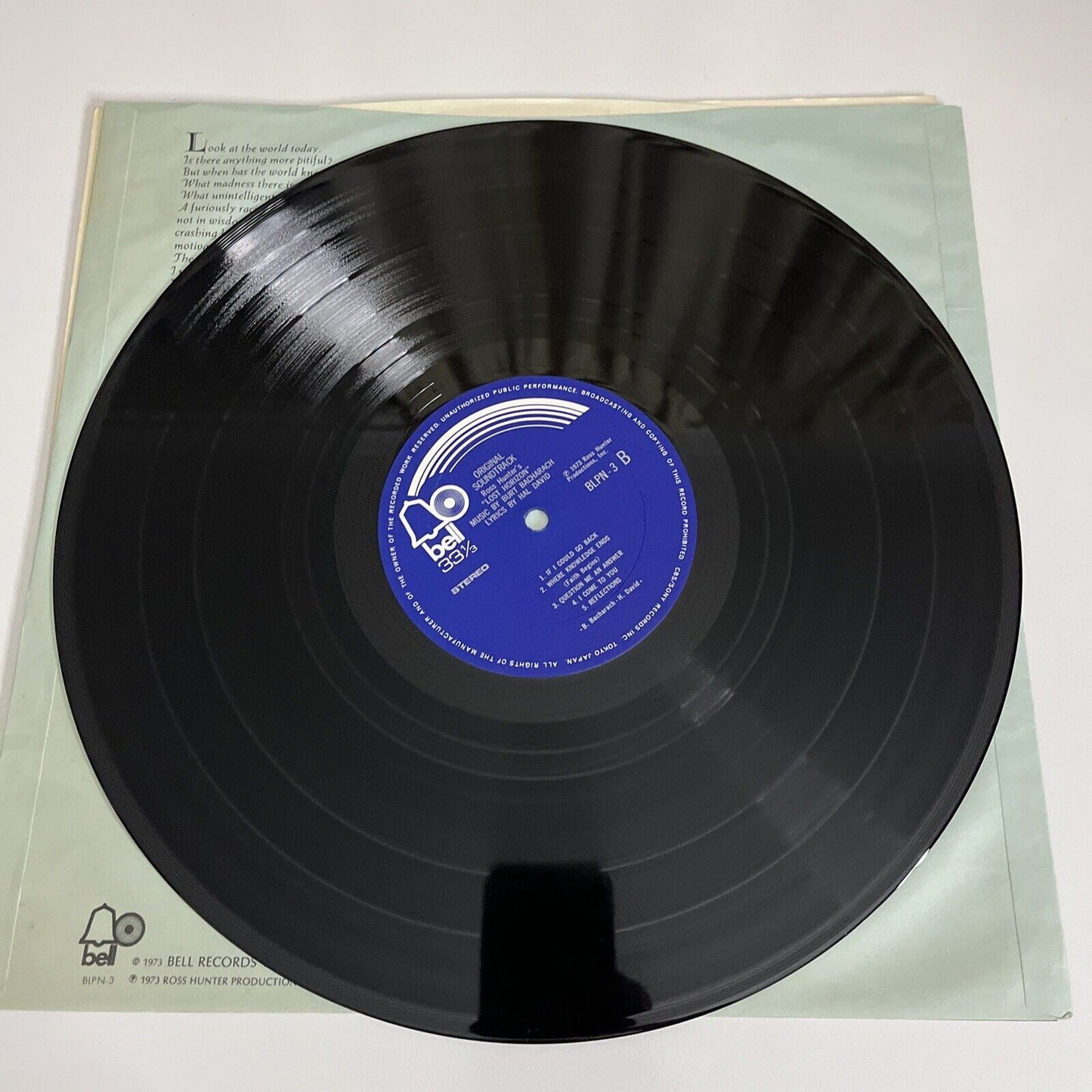 Lost Horizon Original Soundtrack by Burt Bacharach 1973 LP Vinyl Record Gatefold