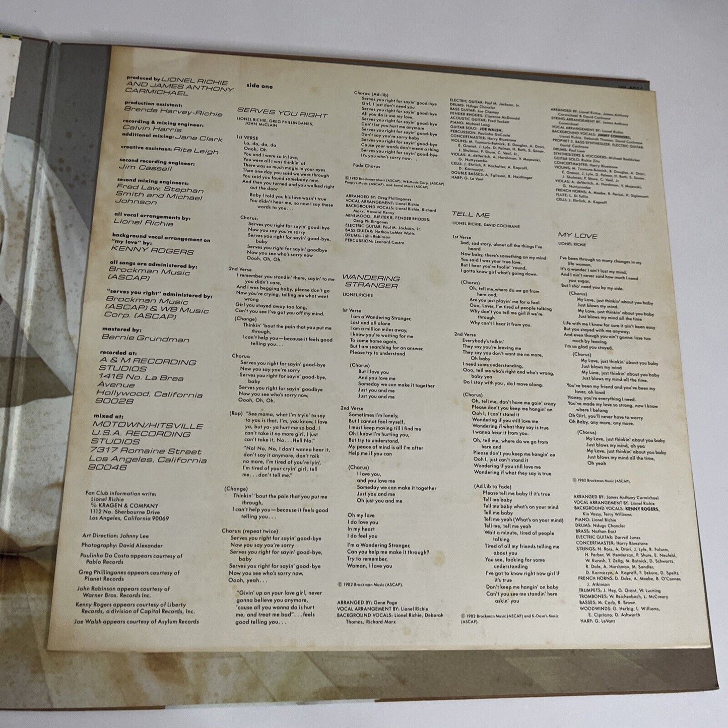 Lionel Richie by Lionel Richie 1982 LP Vinyl Record Gatefold Obi JAPAN VIL-6011