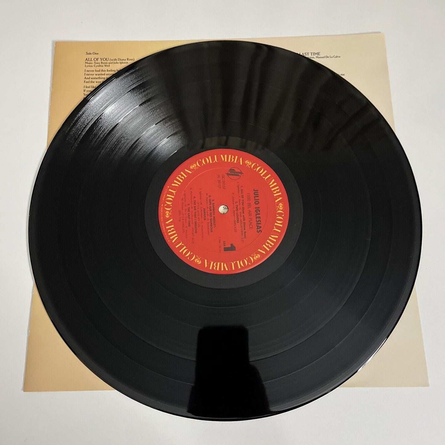 1100 Bel Air Place by Julio Iglesias 1984 LP Vinyl Record Album Columbia Records