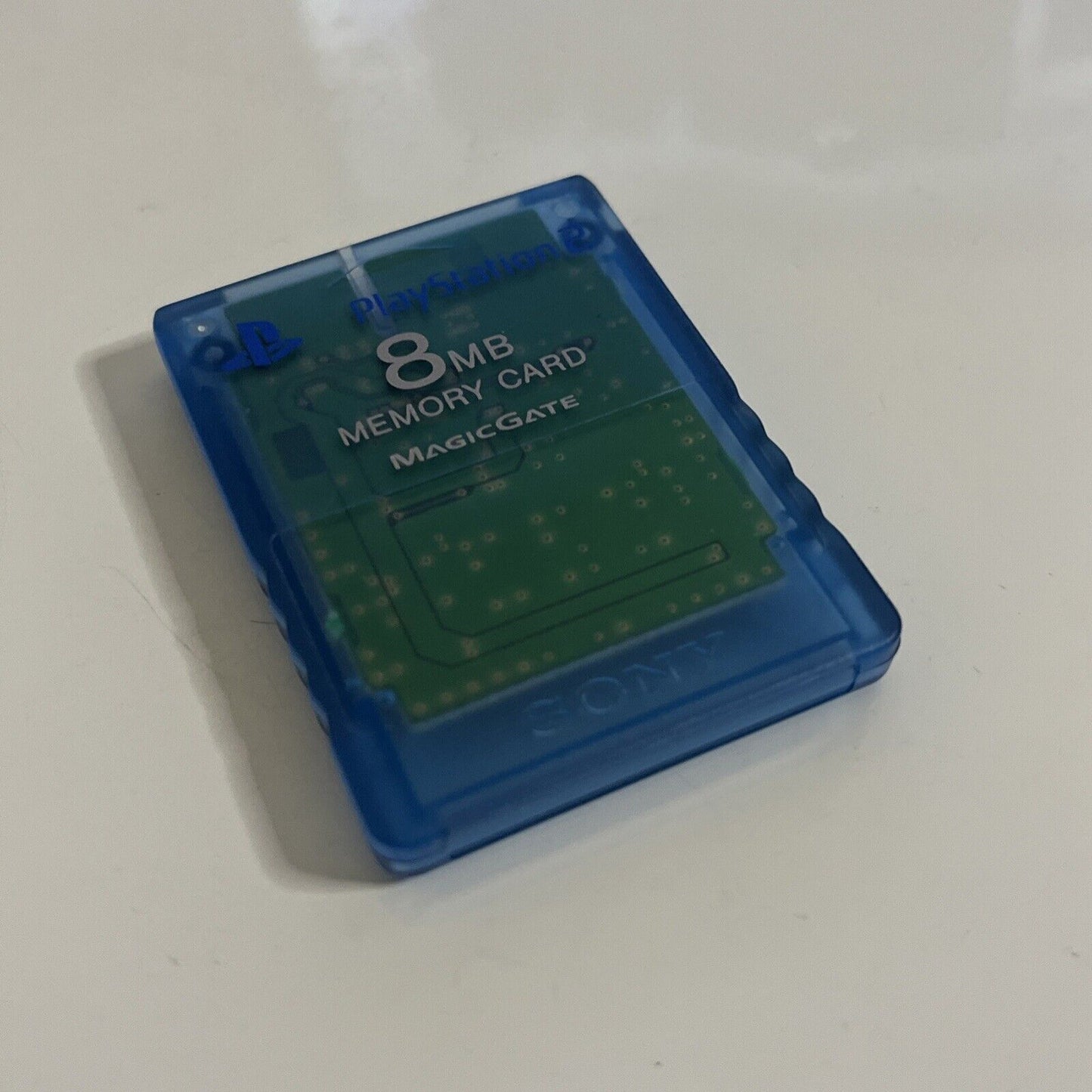 Genuine Sony PlayStation PS2 8MB Memory Card Blue Transparent SCPH-10020 Japan