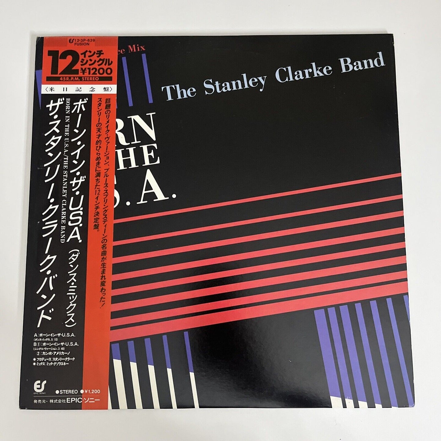 The Stanley Clarke Band – Born In The U.S.A. 12" Vinyl 1985 Record Obi 12-3P-639