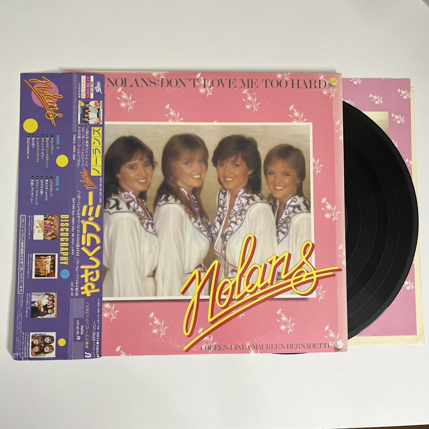 The Nolans – Don’t Love Me Too Hard 12" Vinyl Record 1981 Obi Japan 07-5P-166