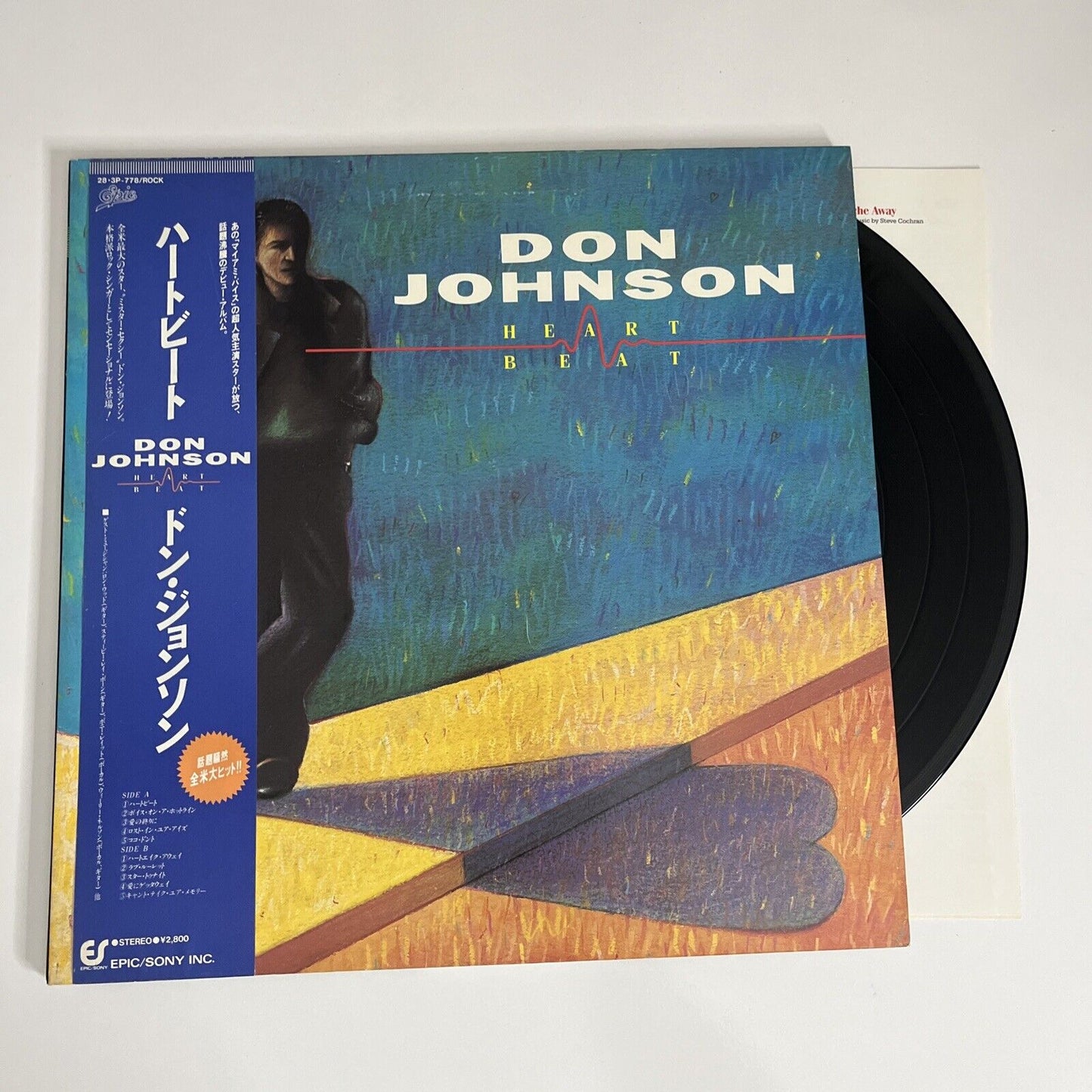 Don Johnson – Heartbeat 1986 LP Vinyl Record Gatefold Obi Epic Records 28-3P-778