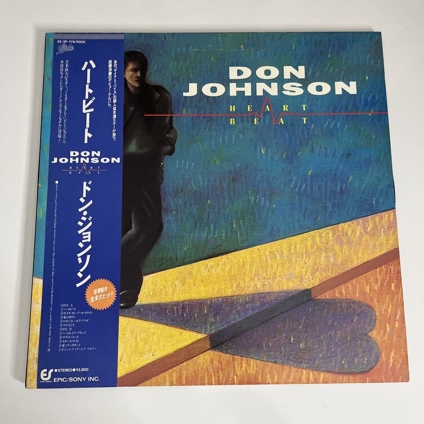 Don Johnson – Heartbeat 1986 LP Vinyl Record Gatefold Obi Epic Records 28-3P-778