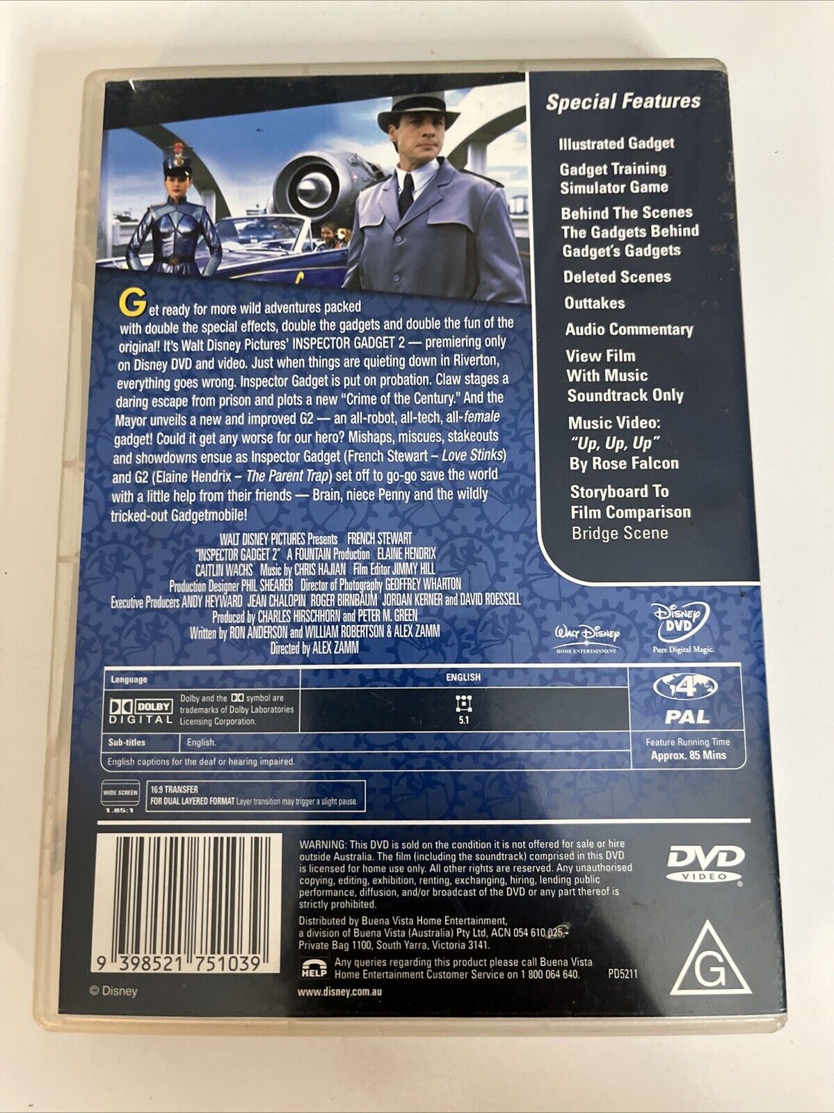 Inspector Gadget 2 (DVD, 2002) Elaine Hendrix, French Stewart  Region 4