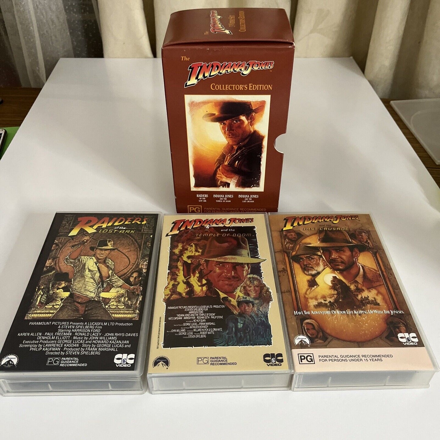 The Indiana Jones Collector's Edition VHS Video Box Set PAL 3 Movies