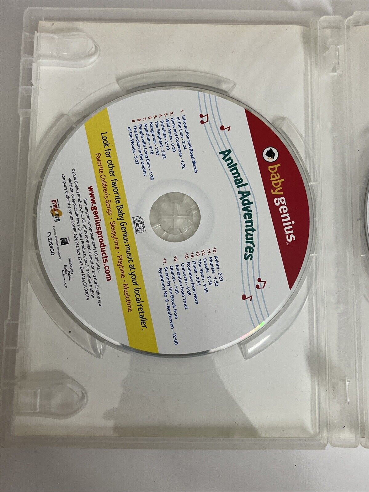 Baby Genius Animal Adventures (DVD, 2006) + Bonus CD Educational Early Learning