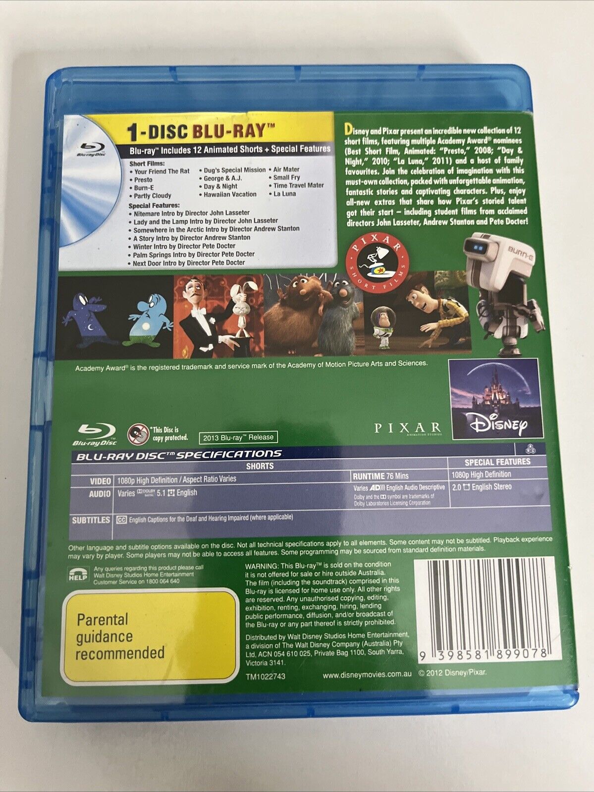 Pixar Short Films Collection : Volume 2 (Blu-ray, 2007) Disney All Regions